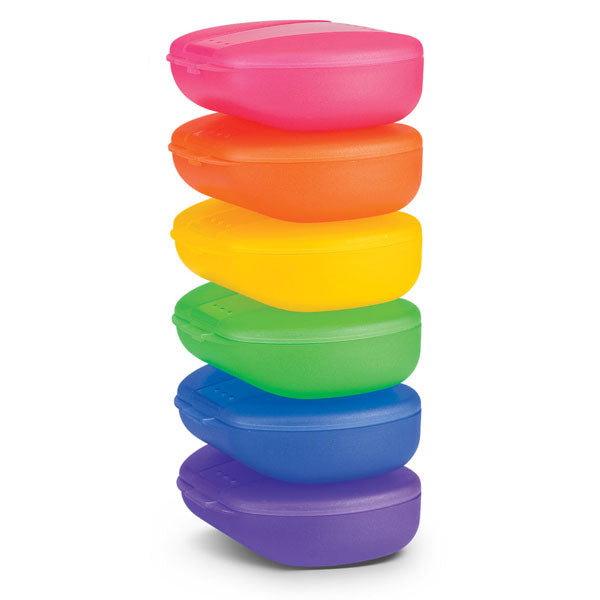 Plasdent TC2002-TCA Retainer Boxes Translucent Assorted Tropical Colors 12/Box Plasdent TC2002-TCA Retainer Boxes Translucent Assorted Tropical Colors 12/Box